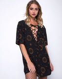 Sunjass Swing Dress in Celestial Black