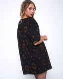 Sunjass Swing Dress in Celestial Black