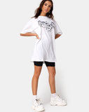 Sunny Kiss Tee in White with Cherub