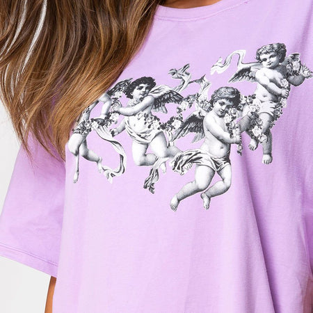 Sunny Kiss Tee in Lilac Cherub