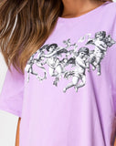 Sunny Kiss Tee in Lilac Cherub