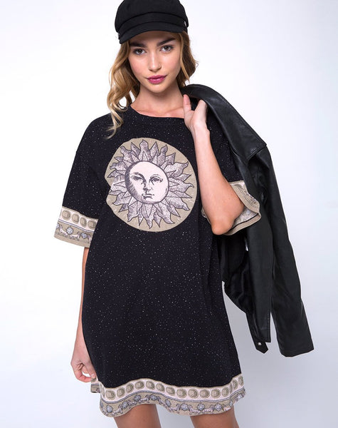 Sunny Kiss Oversize Tee in Eclipse Placement