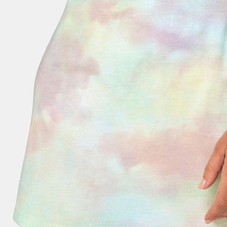 Sunny Kiss Tee Dress in Pastel Tie Dye