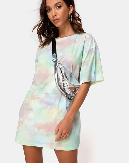 Maxi Tee in Grey Tie Dye