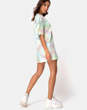 Sunny Kiss Tee Dress in Pastel Tie Dye