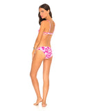 Motel Sunstone Strappy Bikini Bottom in Monorose Pink