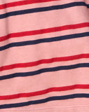 Super Cropped Tee in 70's Stripe Pink Horizontal