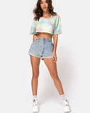 Super Crop Tee in Pastel Tie Dye