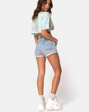 Super Crop Tee in Pastel Tie Dye