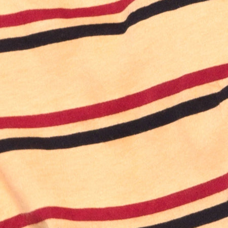 Super Cropped Tee in 70's Mustard Horizontal Stripe