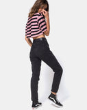 Super Cropped Tee in Campbell Stripe