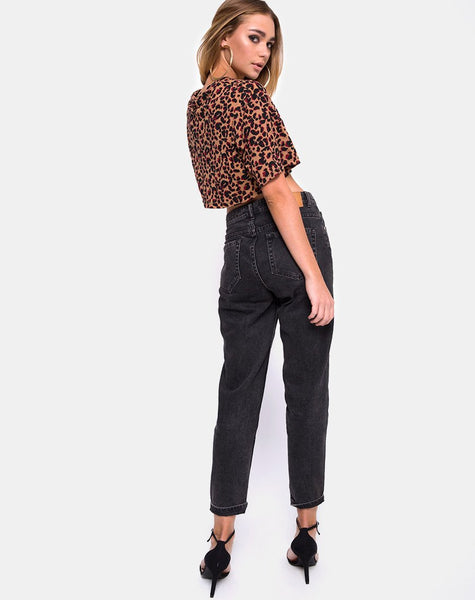 Super Cropped Tee in Jungle Leopard