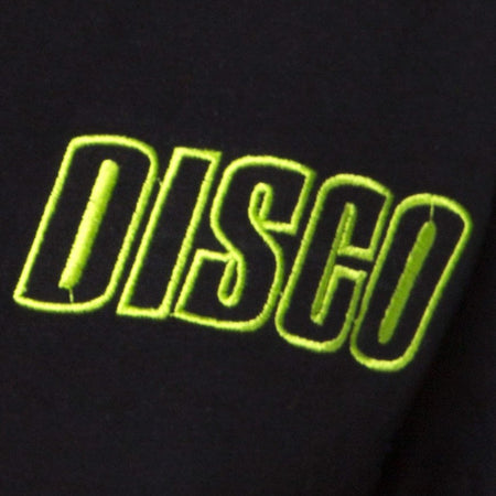 Super Cropped Black Tee in Disco Embro