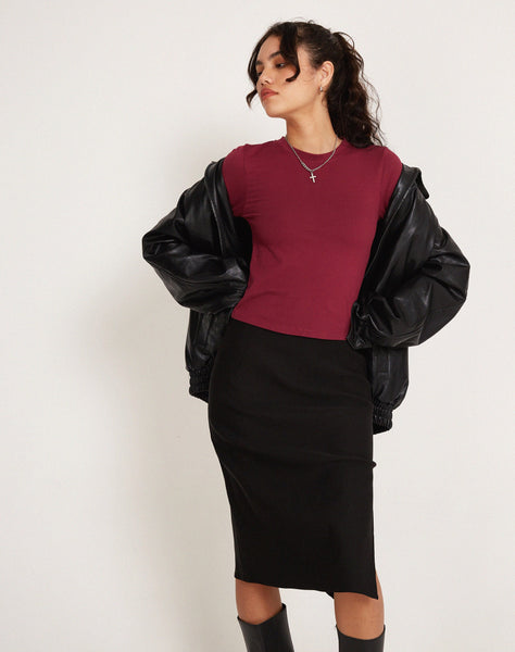 image of Suratmi Long Sleeve Top in Plum