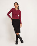 image of Suratmi Long Sleeve Top in Plum