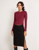 image of Suratmi Long Sleeve Top in Plum