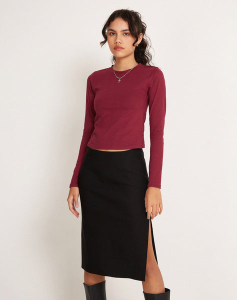 image of Suratmi Long Sleeve Top in Plum