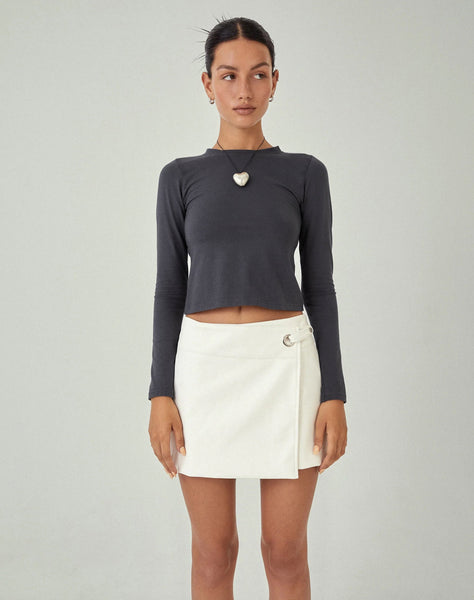 Image of MOTEL X JACQUIE Suratmi Long Sleeve Top in Ocean Storm