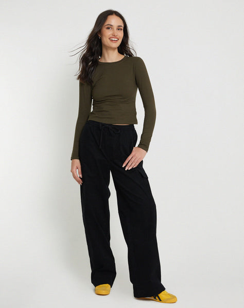 Image of Suratmi Long Sleeve Top in Olive