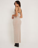 Image of Tahlia Maxi Dress in Champagne with Black Binding