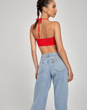 Taina Crop Top in Tailoring Red