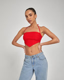 Taina Crop Top in Tailoring Red