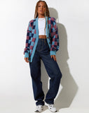 image of Talana Cardi in Check Blue Tones