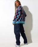 image of Talana Cardi in Check Blue Tones