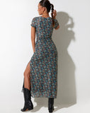 image of Taliah Maxi Dress in Folk Floral