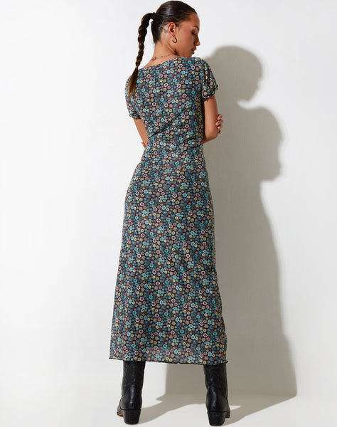 image of Taliah Maxi Dress in Folk Floral