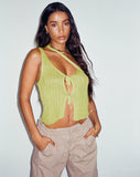 image of Tapa Cutout Top in Lime