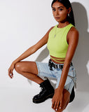 Tasve Crop Top in Lime