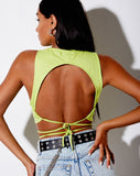 Tasve Crop Top in Lime