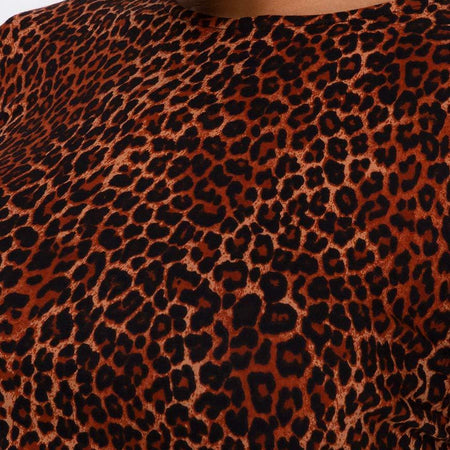 Tasya Top in Ditsy Leopard Orange