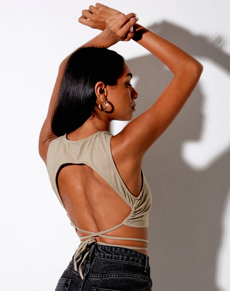 Tasve Crop Top in Sage