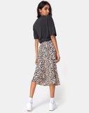 Tauri Midi Skirt in Pink Panther