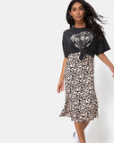 Tauri Midi Skirt in Pink Panther