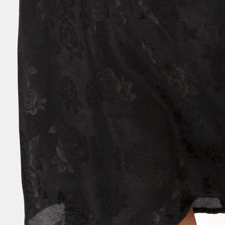 Tauri Midi Skirt in Satin Rose Black