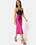 Tauri Skirt in Satin Magenta