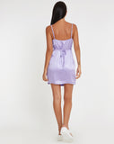 image of Tavina Mini Dress in Satin Lilac