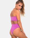 Taya Bikini Bottom in Crinkle Rib Violet