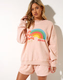 Image of Ted Sweatshirt in Wash Out Peach Mushroom