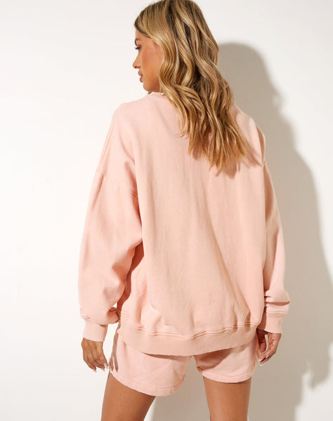 Image of Ted Sweatshirt in Wash Out Peach Mushroom