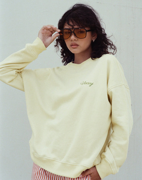 Image of Ted Sweatshirt in Buttercream Vacay Embro