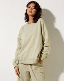 Image of Ted Sweatshirt in Pastel Green Keepin It Casual