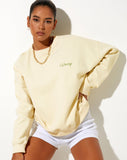 Image of Ted Sweatshirt in Buttercream Vacay Embro