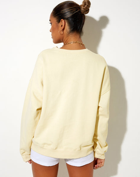 Image of Ted Sweatshirt in Buttercream Vacay Embro