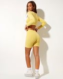 Image of Terrine Long Sleeve Top in Pointelle Lemon Diamond Shape