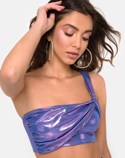 Tetric Top in Metallic Shimmer Lavendar