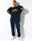 image of Tim Sweatshirt in Navy Citrus Stripe Football 1999